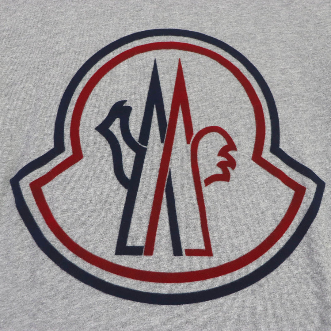 MONCLER Short sleeve T-shirt Main: 100% cotton gray MAGLIA T-SHIRT mens L Used Authentic