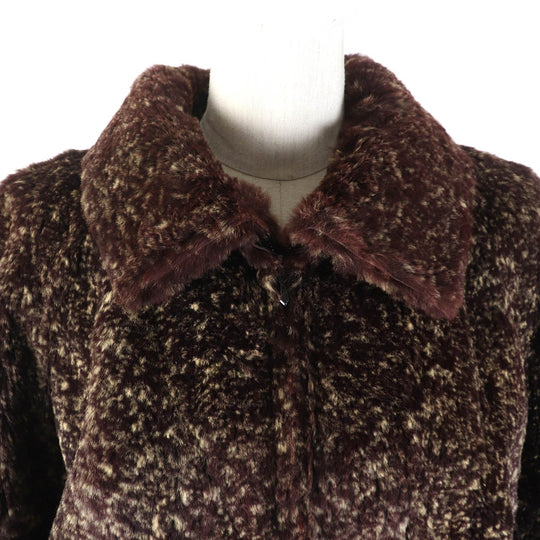 CHANEL Jacket P26806 Outer: 100% Lapin; Lining: 100% Silk Dark brown type Women 44 Used Authentic