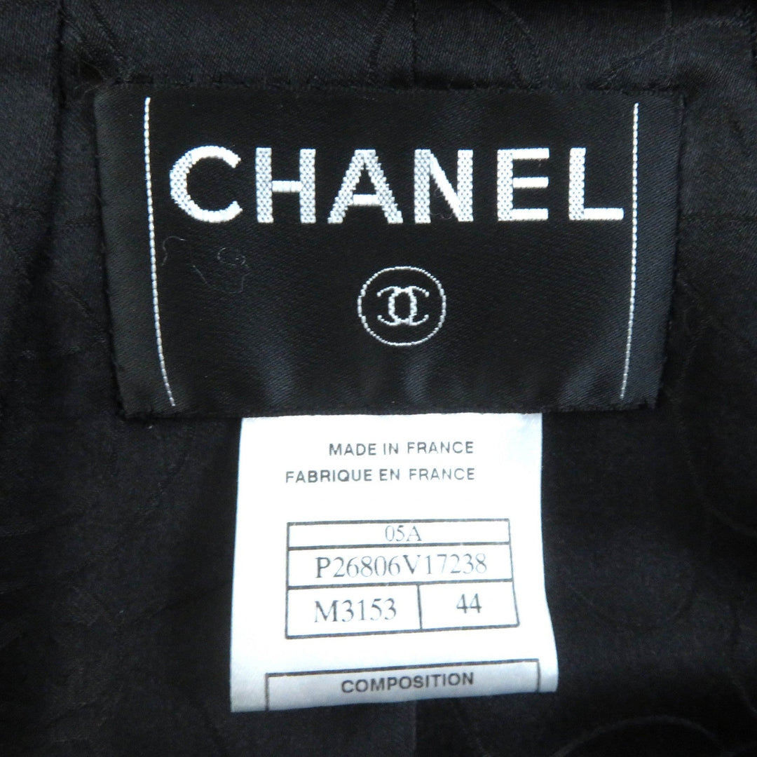 CHANEL Jacket P26806 Outer: 100% Lapin; Lining: 100% Silk Dark brown type Women 44 Used Authentic