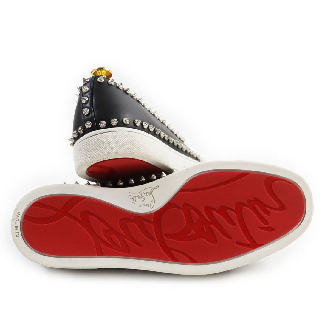 Christian Louboutin Slip-on Main: Leather black mens 41 Used Authentic