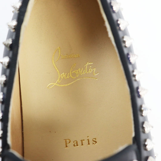 Christian Louboutin Slip-on Main: Leather black mens 41 Used Authentic