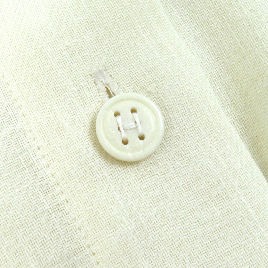 HERMES one piece Main: 100% linen off white Women 40 Used Authentic