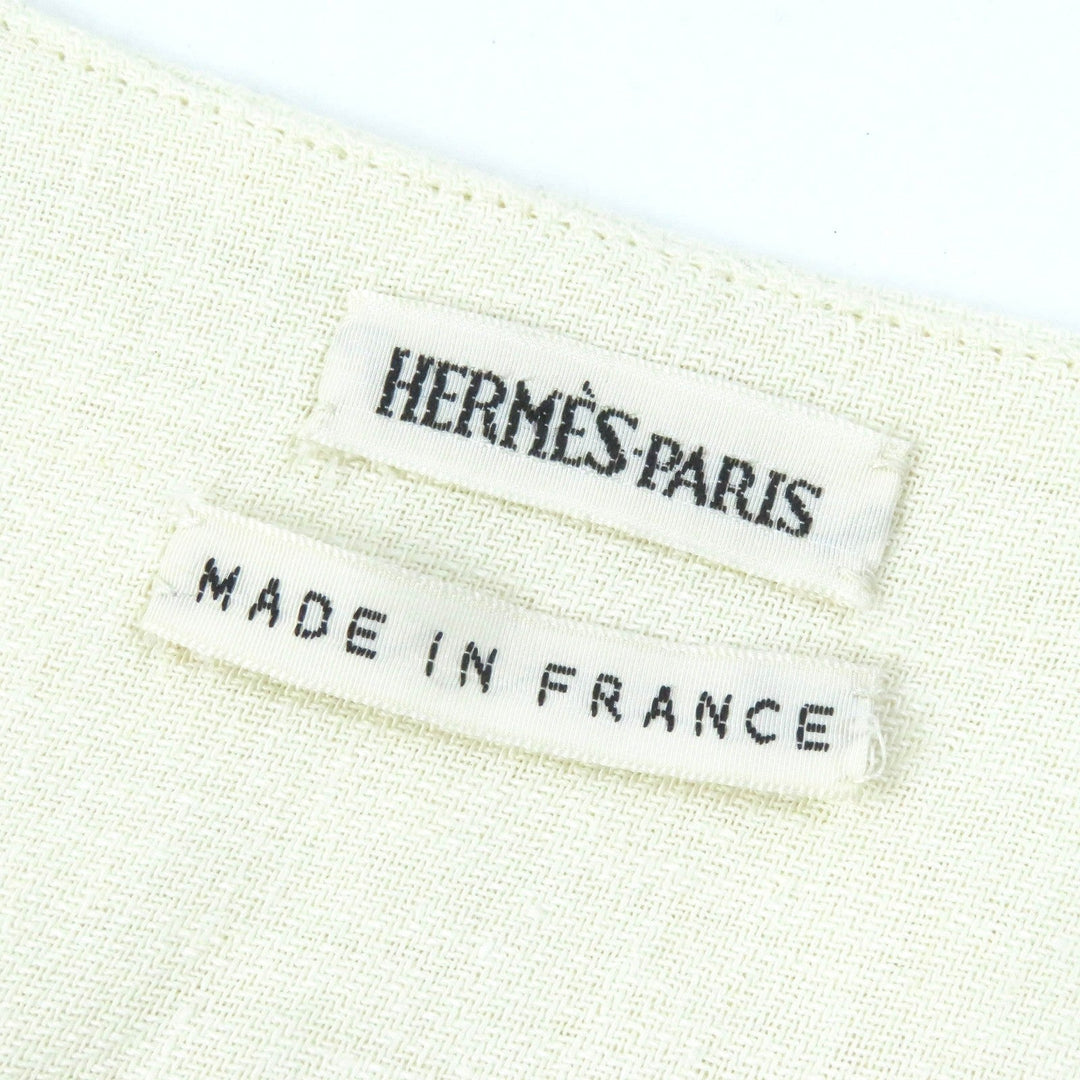 HERMES one piece Main: 100% linen off white Women 40 Used Authentic