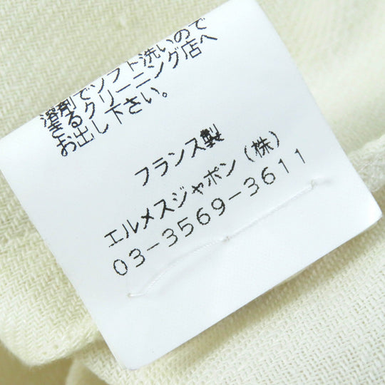 HERMES one piece Main: 100% linen off white Women 40 Used Authentic