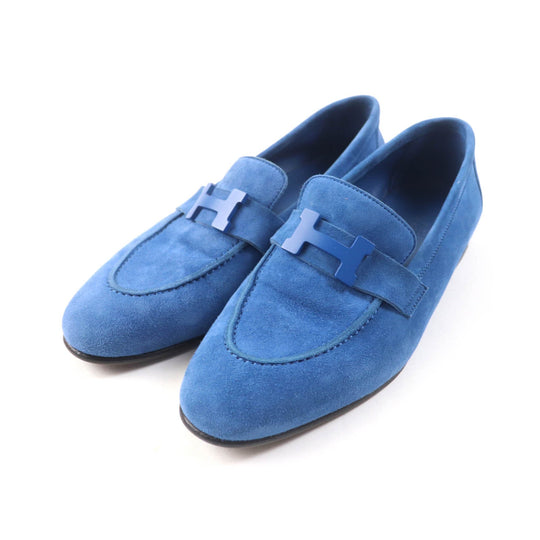HERMES loafers 221065Z Main: Suede leather blue Constance Women 36 1/2 Used Authentic