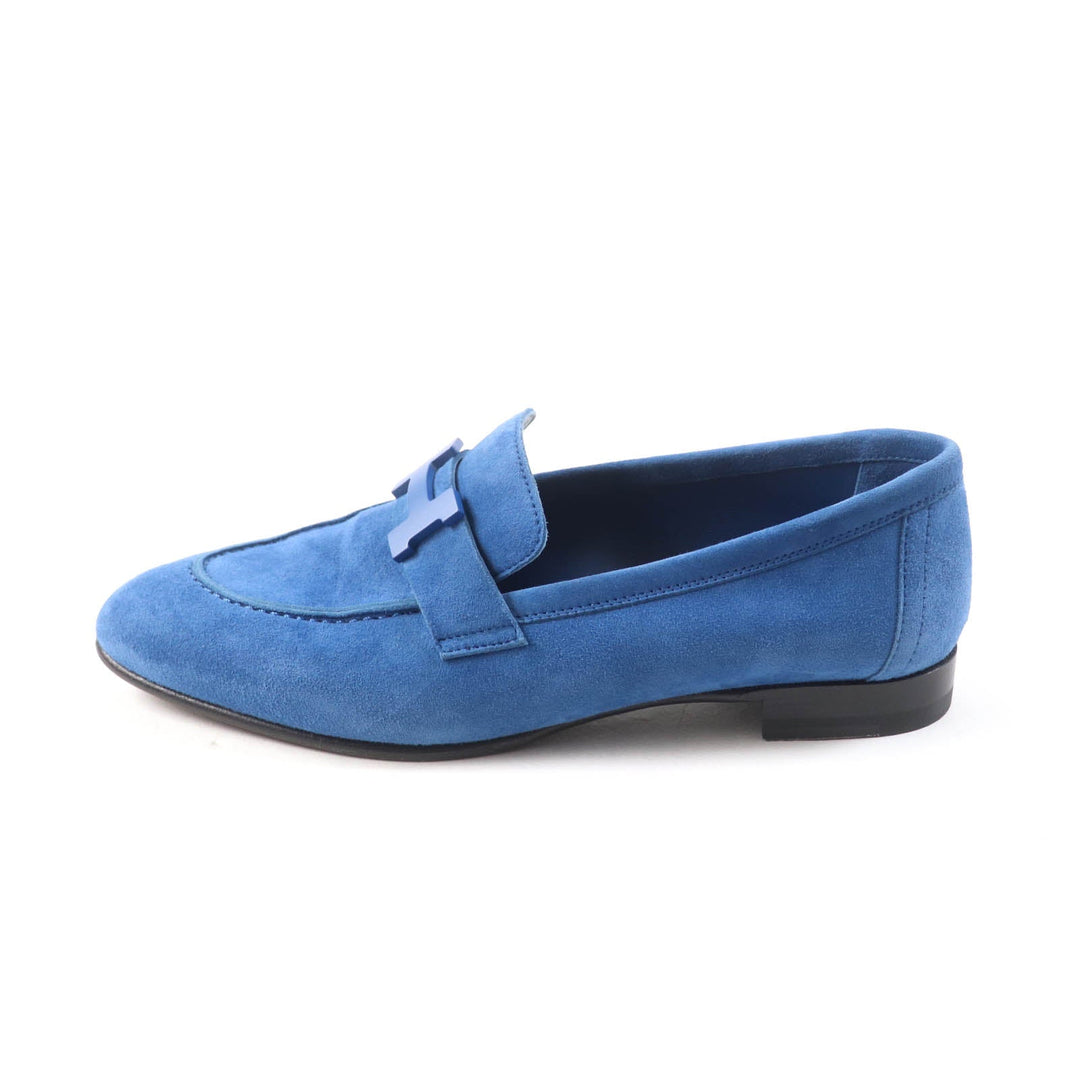 HERMES loafers 221065Z Main: Suede leather blue Constance Women 36 1/2 Used Authentic