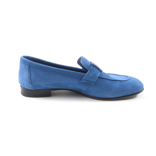 HERMES loafers 221065Z Main: Suede leather blue Constance Women 36 1/2 Used Authentic