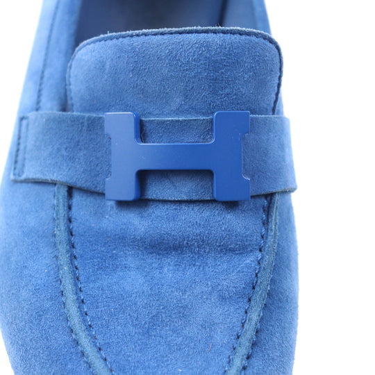 HERMES loafers 221065Z Main: Suede leather blue Constance Women 36 1/2 Used Authentic
