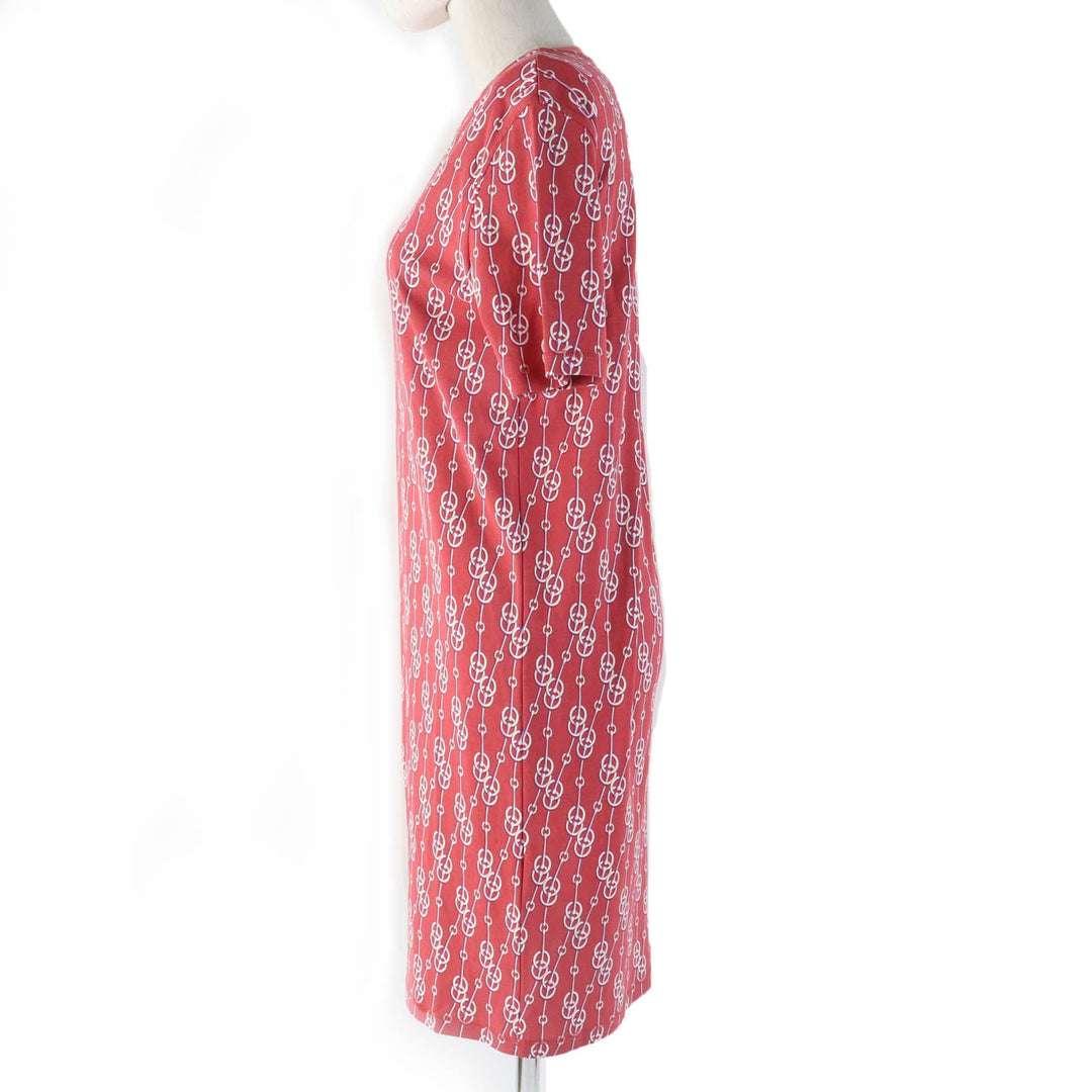 HERMES one piece 2E4501DG Main: 100% cotton, part: 97% cotton, part: 3% polyurethane Red type Women 34 Used Authentic
