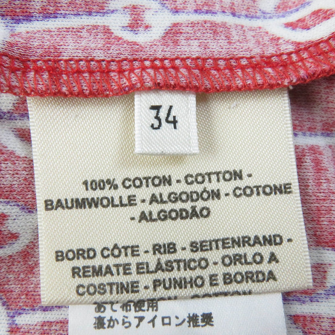 HERMES one piece 2E4501DG Main: 100% cotton, part: 97% cotton, part: 3% polyurethane Red type Women 34 Used Authentic