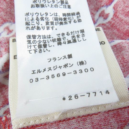 HERMES one piece 2E4501DG Main: 100% cotton, part: 97% cotton, part: 3% polyurethane Red type Women 34 Used Authentic
