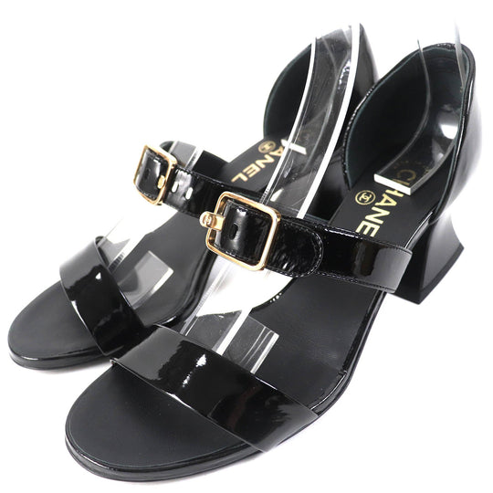 CHANEL Sandals G39050 Main: Patent leather black Women 38 Used Authentic