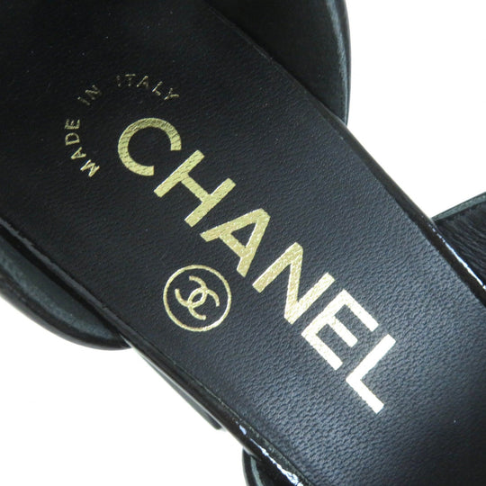 CHANEL Sandals G39050 Main: Patent leather black Women 38 Used Authentic