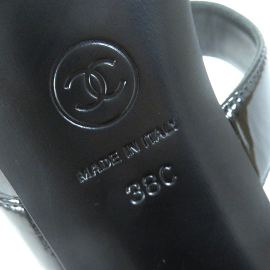 CHANEL Sandals G39050 Main: Patent leather black Women 38 Used Authentic