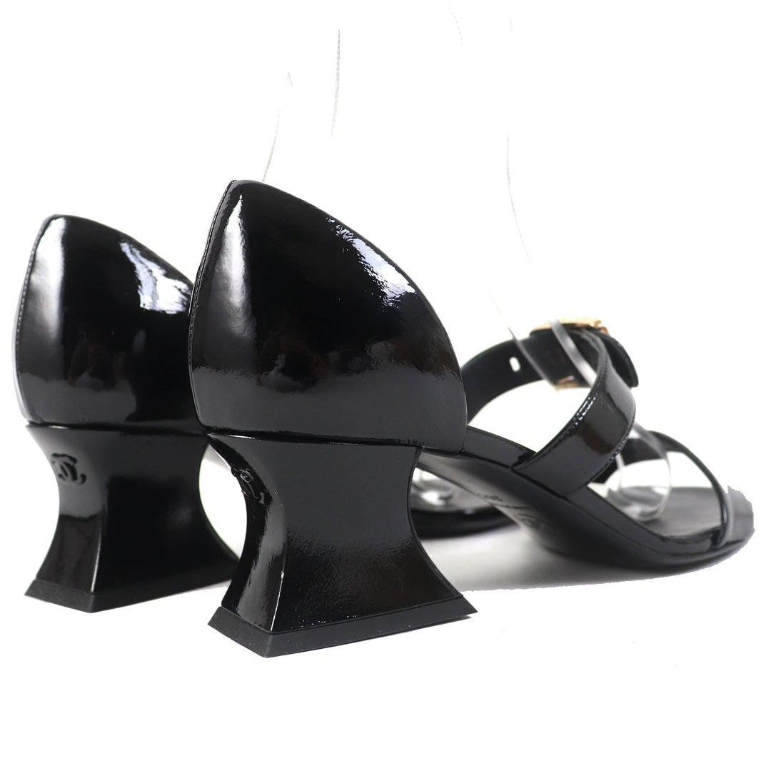 CHANEL Sandals G39050 Main: Patent leather black Women 38 Used Authentic