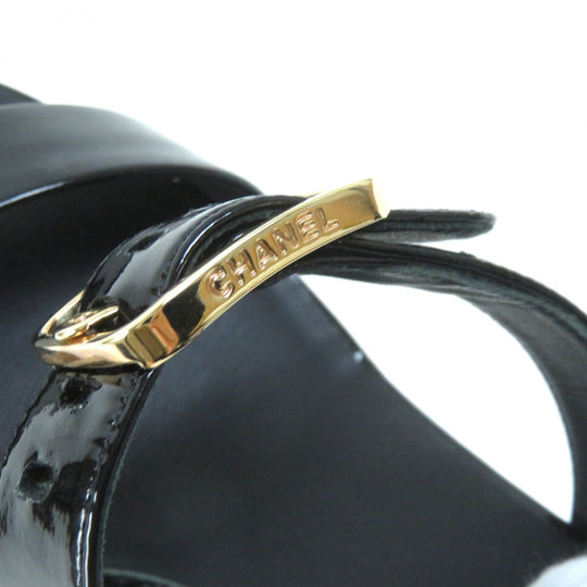 CHANEL Sandals G39050 Main: Patent leather black Women 38 Used Authentic