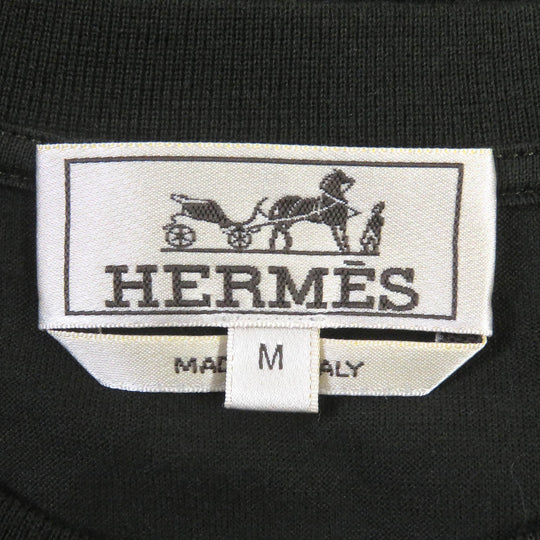 HERMES Short sleeve T-shirt Main: 100% cotton Dark green mens M Used Authentic