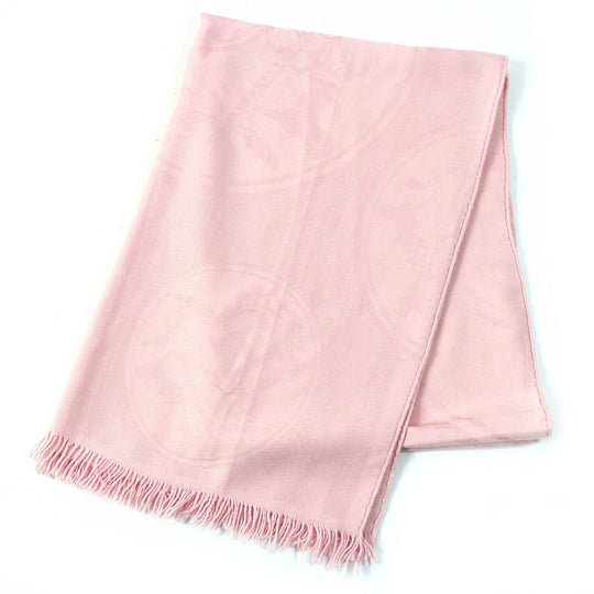 HERMES Stall H262494S Main: 85% cashmere, Main: 15% silk pink Women Used Authentic