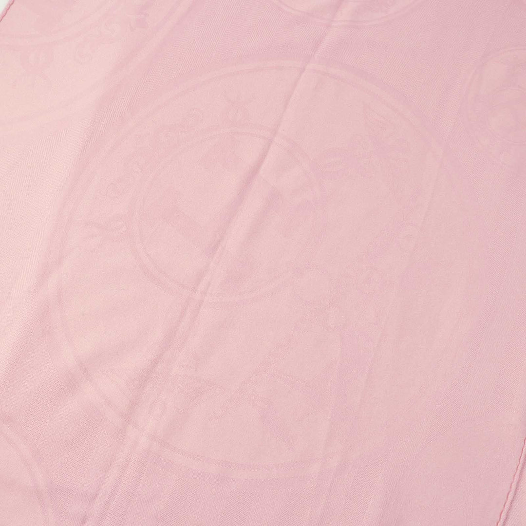 HERMES Stall H262494S Main: 85% cashmere, Main: 15% silk pink Women Used Authentic