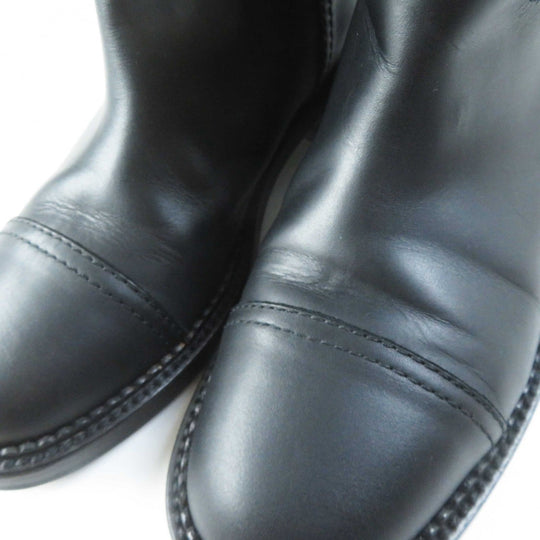 CHANEL short boots G30231 Main: Leather, Part: Mouton black Matrasse Women 37 Used Authentic