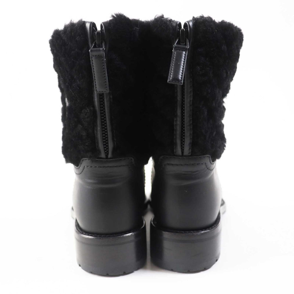 CHANEL short boots G30231 Main: Leather, Part: Mouton black Matrasse Women 37 Used Authentic