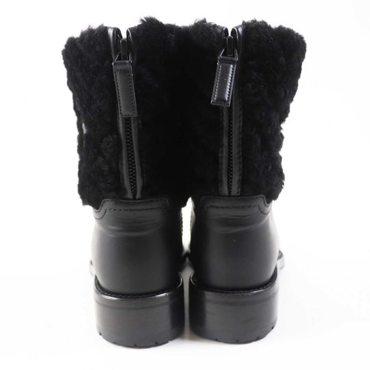 CHANEL short boots G30231 Main: Leather, Part: Mouton black Matrasse Women 37 Used Authentic