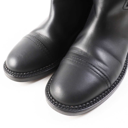 CHANEL short boots G30231 Main: Leather, Part: Mouton black Matrasse Women 37 Used Authentic