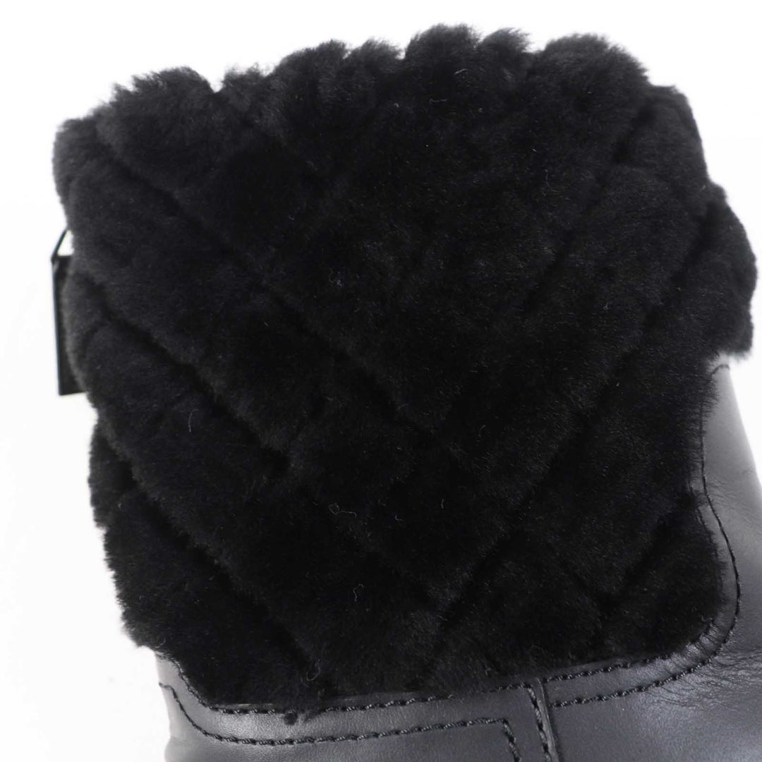 CHANEL short boots G30231 Main: Leather, Part: Mouton black Matrasse Women 37 Used Authentic