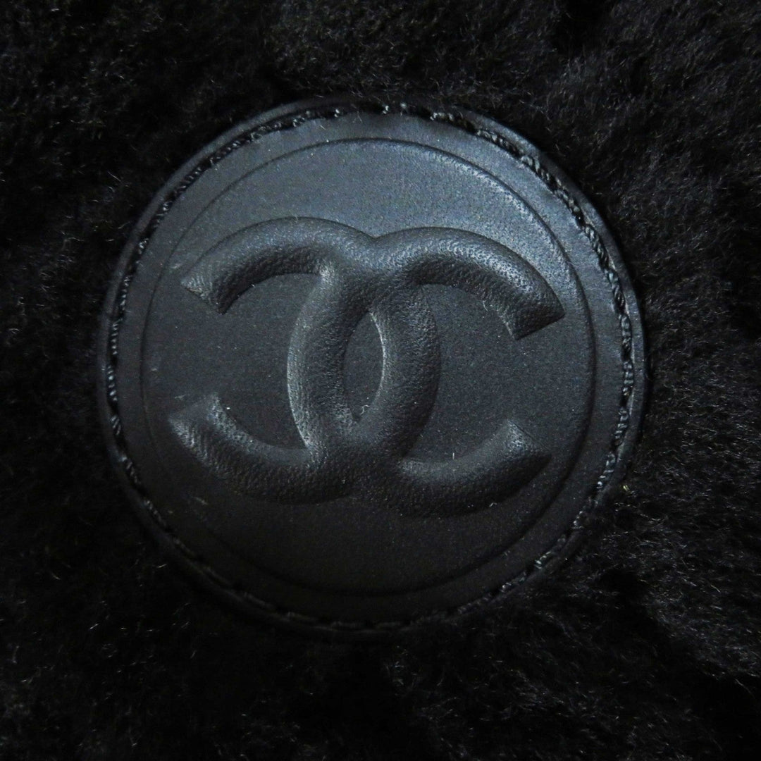 CHANEL short boots G30231 Main: Leather, Part: Mouton black Matrasse Women 37 Used Authentic