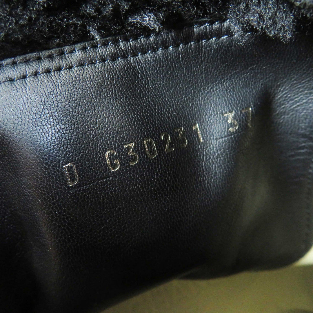 CHANEL short boots G30231 Main: Leather, Part: Mouton black Matrasse Women 37 Used Authentic