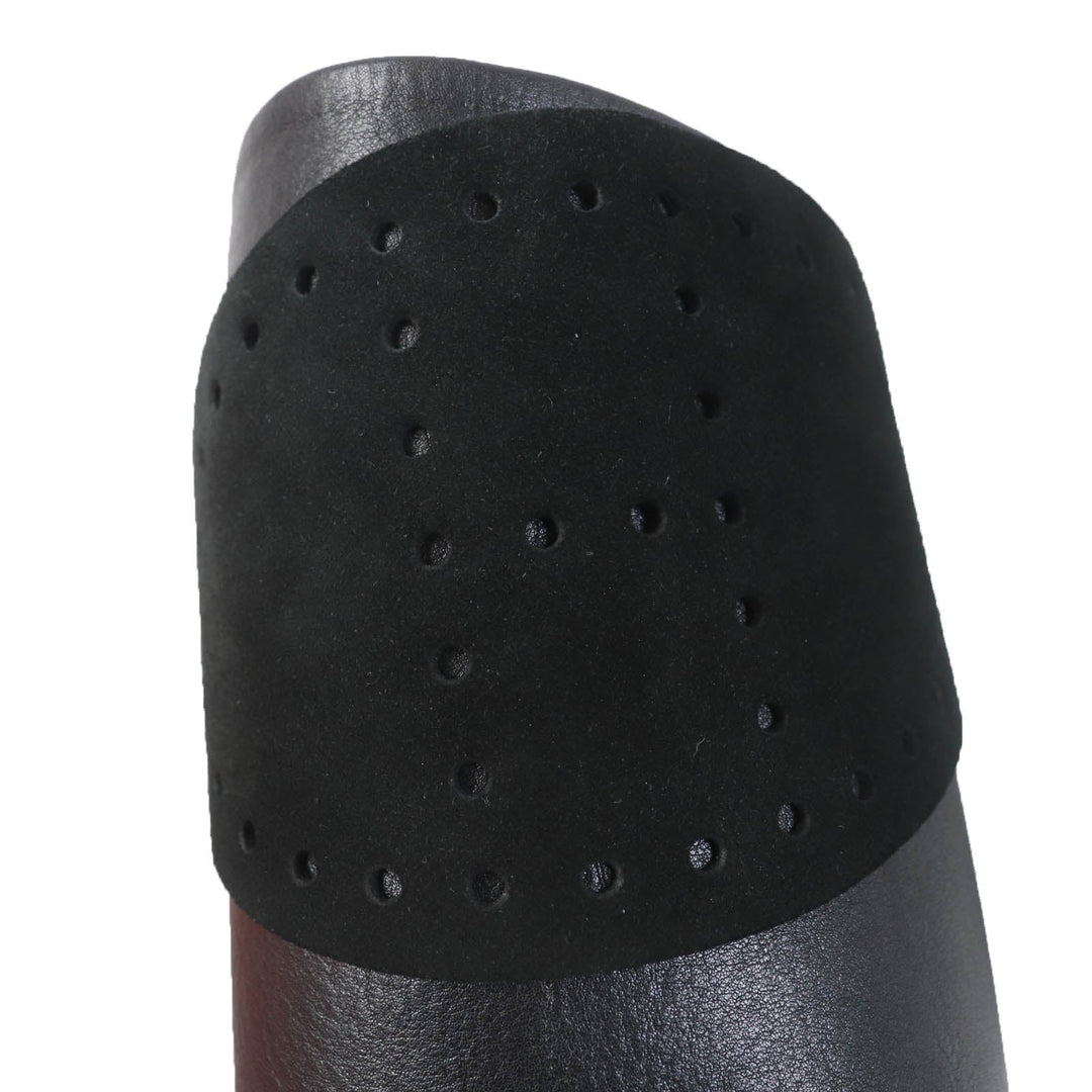 HERMES Knee-high boots Main: Leather black Women 37 Used Authentic