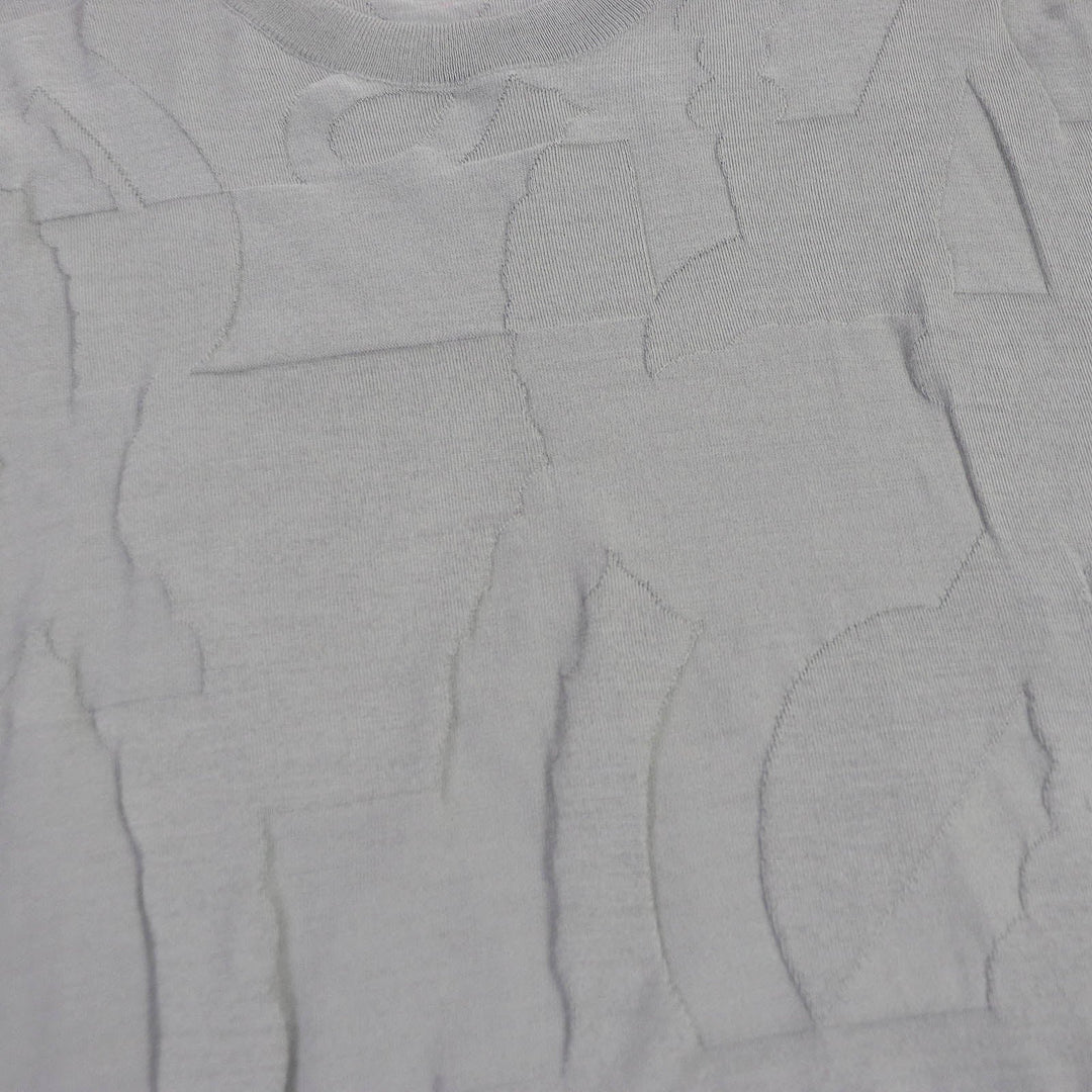 HERMES Short sleeve knit Main: 100% wool gray mens XL Used Authentic