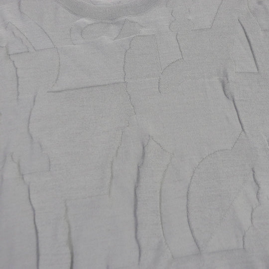 HERMES Short sleeve knit Main: 100% wool gray mens XL Used Authentic