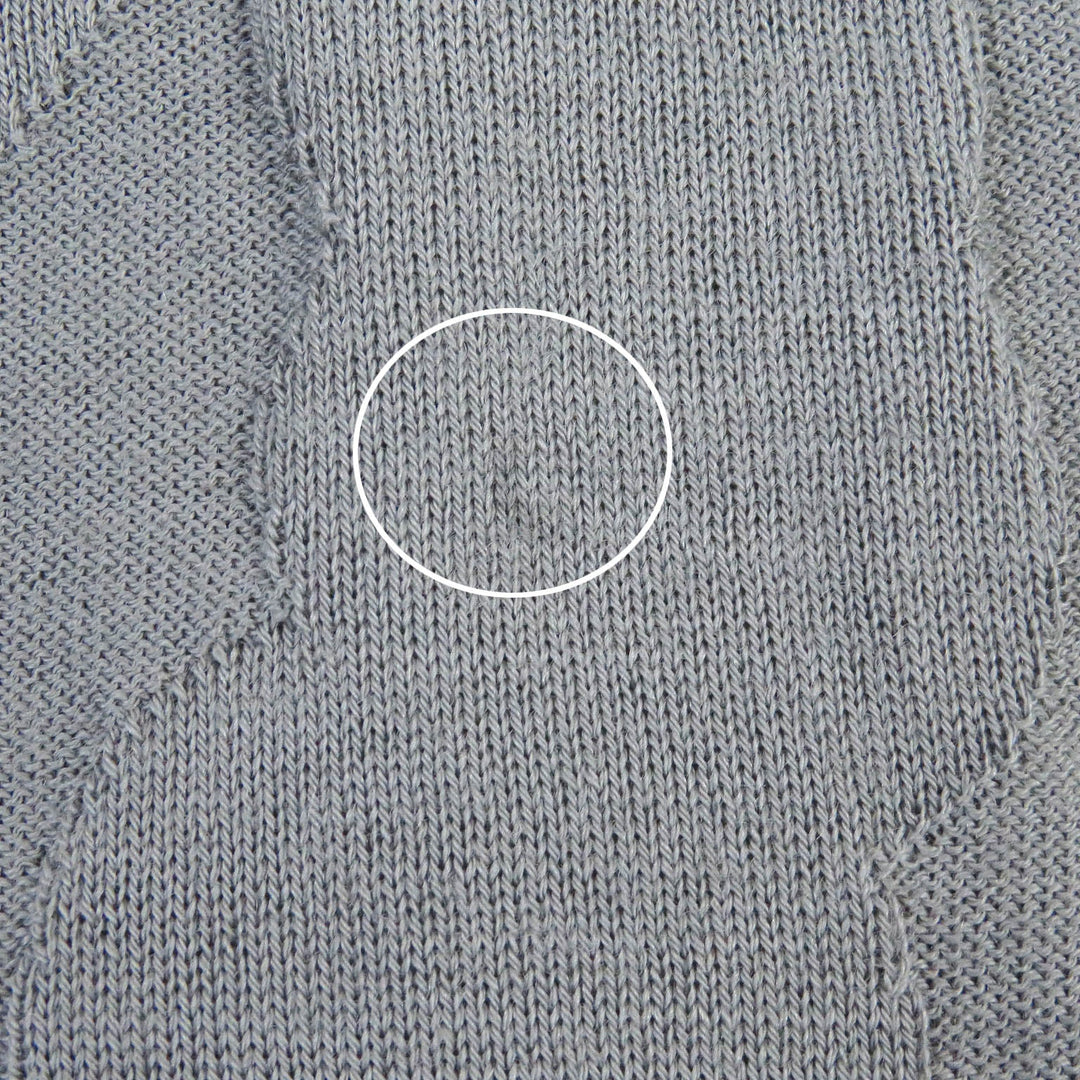 HERMES Short sleeve knit Main: 100% wool gray mens XL Used Authentic