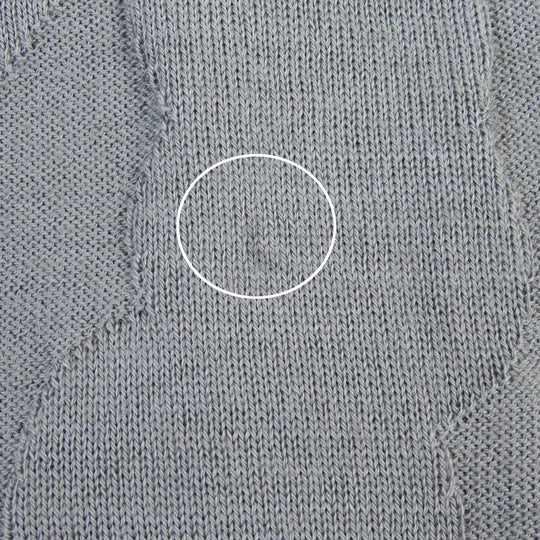 HERMES Short sleeve knit Main: 100% wool gray mens XL Used Authentic