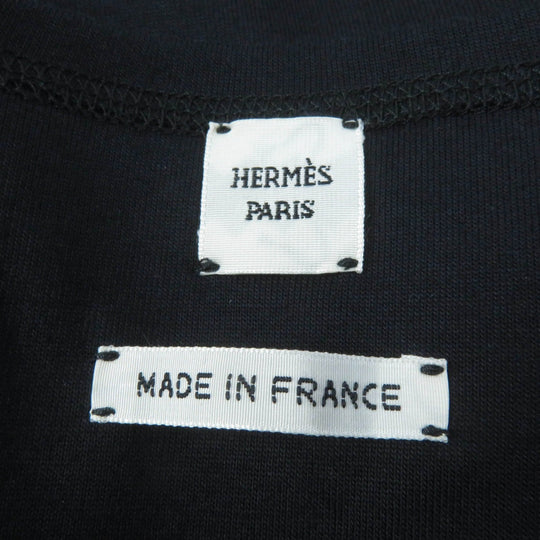 HERMES one piece Main: 100% cotton, some parts: 70% rayon, some parts: 30% polyester Dark navy Women 46 Used Authentic