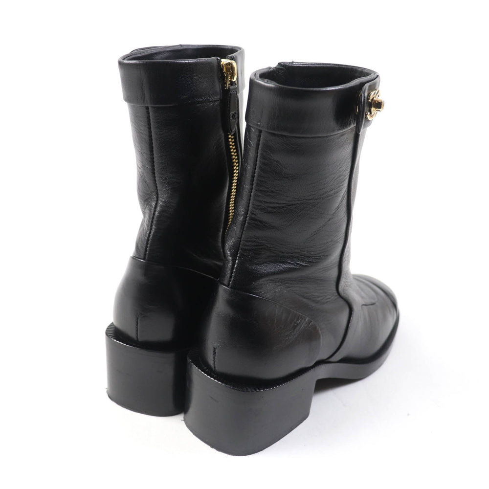 CHANEL short boots G39172 Main: Leather black Women 36 1/2 C Used Authentic