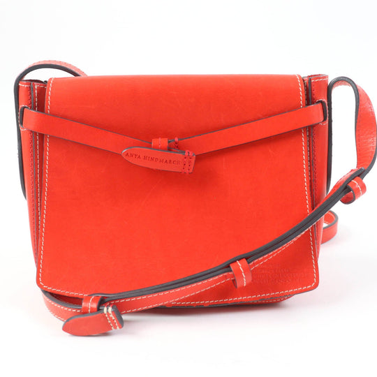 Anya Hindmarch Shoulder Bag Main: Leather vermilion RETURN TO NATURE Women Used Authentic