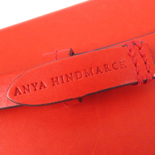 Anya Hindmarch Shoulder Bag Main: Leather vermilion RETURN TO NATURE Women Used Authentic