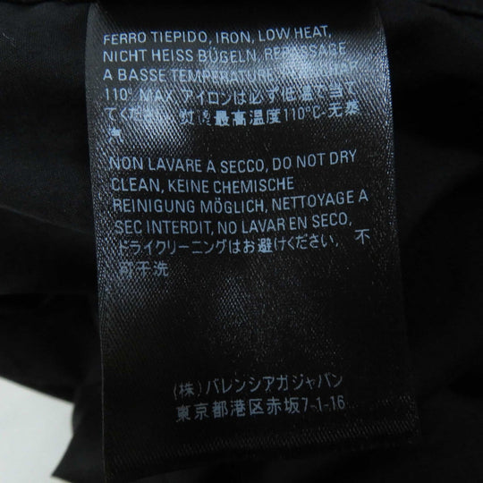 BALENCIAGA Long sleeve shirt 520497 Outer material: 100% cotton black News Wing Women 32 Used Authentic