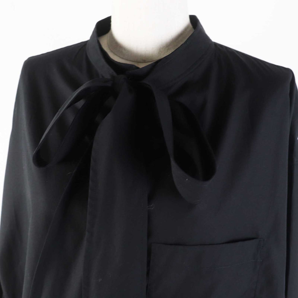 BALENCIAGA Long sleeve shirt 520497 Outer material: 100% cotton black News Wing Women 32 Used Authentic