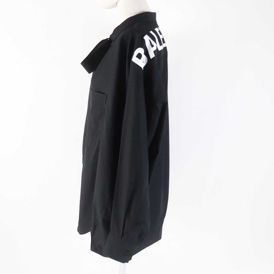 BALENCIAGA Long sleeve shirt 520497 Outer material: 100% cotton black News Wing Women 32 Used Authentic