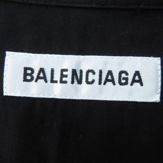 BALENCIAGA Long sleeve shirt 520497 Outer material: 100% cotton black News Wing Women 32 Used Authentic