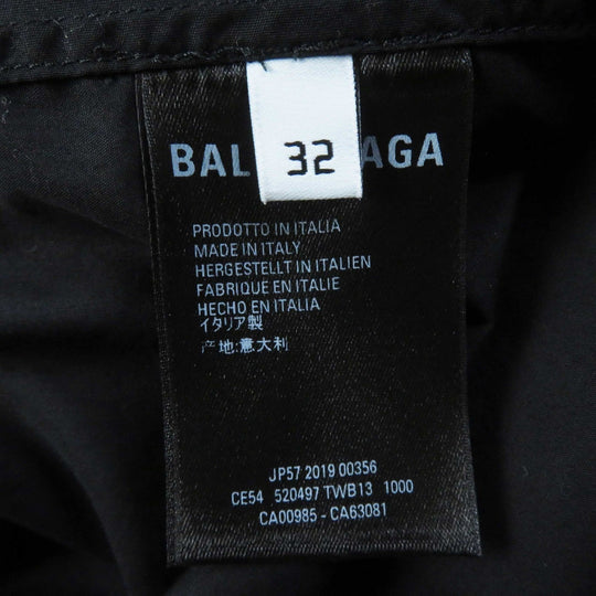 BALENCIAGA Long sleeve shirt 520497 Outer material: 100% cotton black News Wing Women 32 Used Authentic