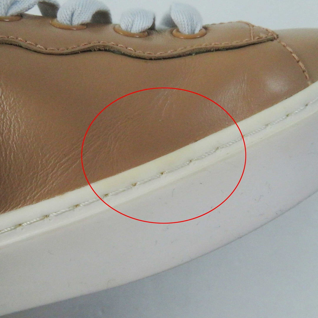SEE BY CHLOE Low cut sneakers SB33125A Main: Leather beige ESSIE Women 38 Used Authentic