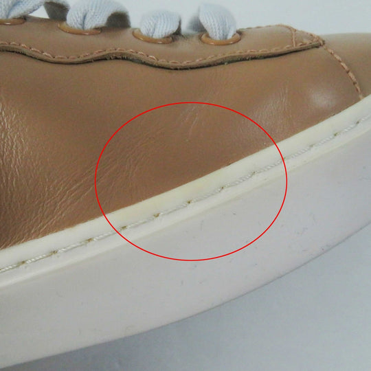SEE BY CHLOE Low cut sneakers SB33125A Main: Leather beige ESSIE Women 38 Used Authentic