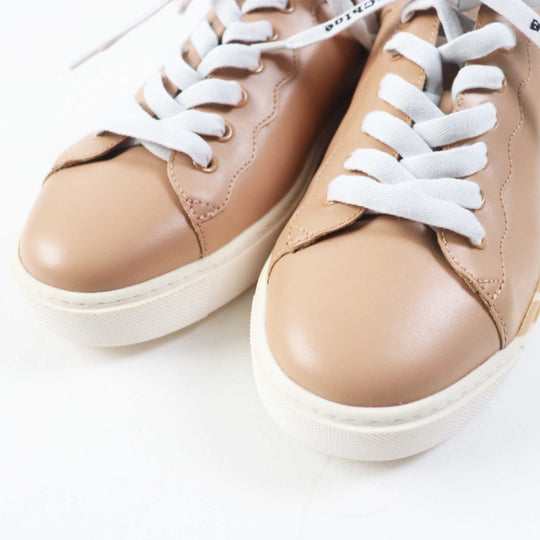SEE BY CHLOE Low cut sneakers SB33125A Main: Leather beige ESSIE Women 38 Used Authentic