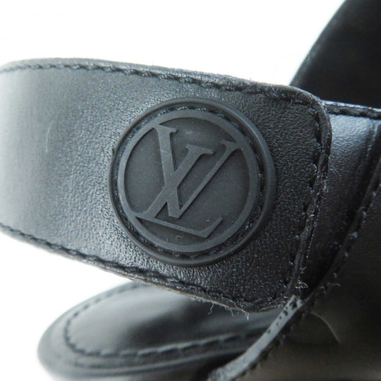 LOUIS VUITTON Sandals Main: Leather, Monogram canvas black Star trail line Women 38 Used Authentic