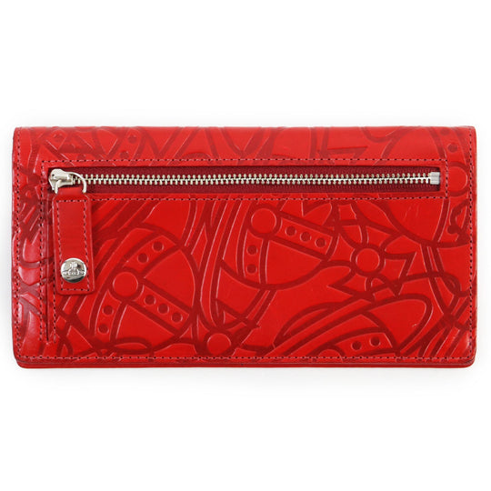 Vivienne Westwood Long Wallet Purse 3118BJ03 Main: Leather Red mens Used Authentic
