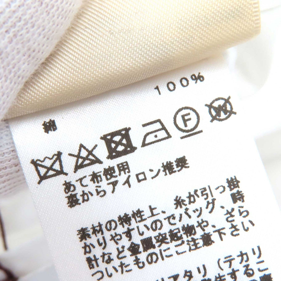 HERMES one piece 4E0546DV Main: 100% cotton white shirt dress Women 42 Used Authentic